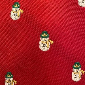 Cape Cod Neckwear I Snowman Print Tie I 1990s